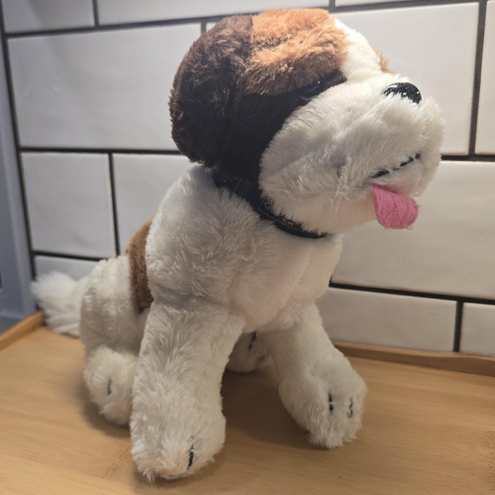 Vintage Plush Saint St Bernard Puppy Dog Stuffed Animal Toy Ford Promotion 10"‎